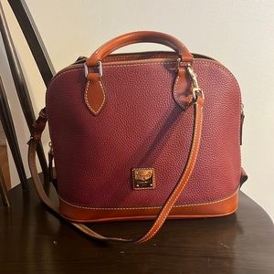 Burgundy Dooney & Bourke Zip Zip Satchel NWT